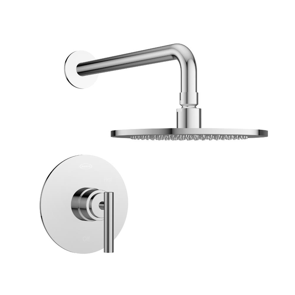 Grifo de ducha de una sola función con una manija cromada pulida "Salone" de Jacuzzi de 7.9375 pulgadas con válvula MX86827.