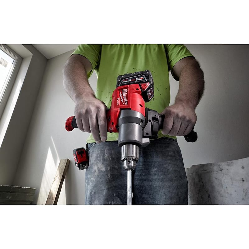 Batidor de lodo inalámbrico Milwaukee M18 FUEL 18V de 1/2 pulgada con batería de 5.0 Ah M18 - 2810-20-48-11-1850