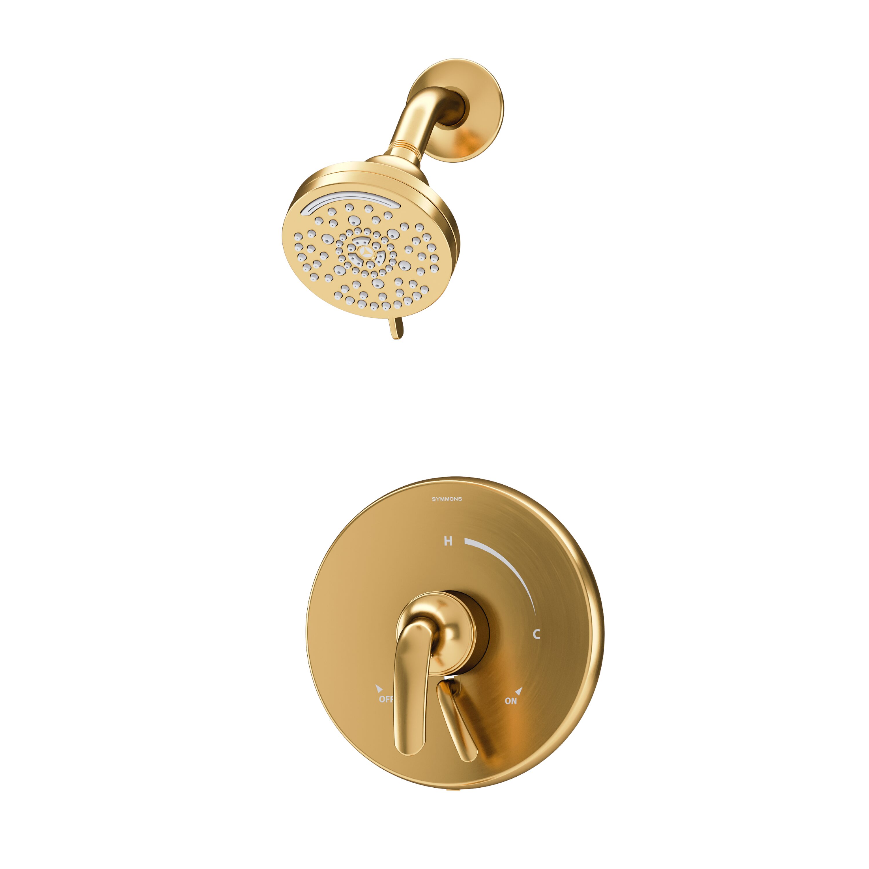 Grifo de ducha redondo de 1 mango y función múltiple de bronce cepillado Symmons Elm 3.94 pulgadas