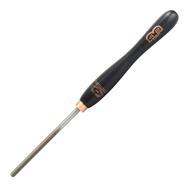Crown Tools 3/8 Inch M42 Spindle Gouge, 10 Inch Black Ash Handle - 25310