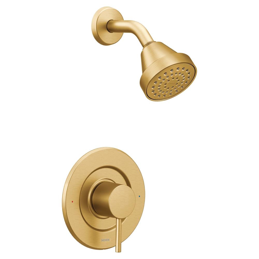 Grifo para la regadera redonda de 1 mango en color dorado cepillado de la línea Align de Moen (válvula no incluida)
