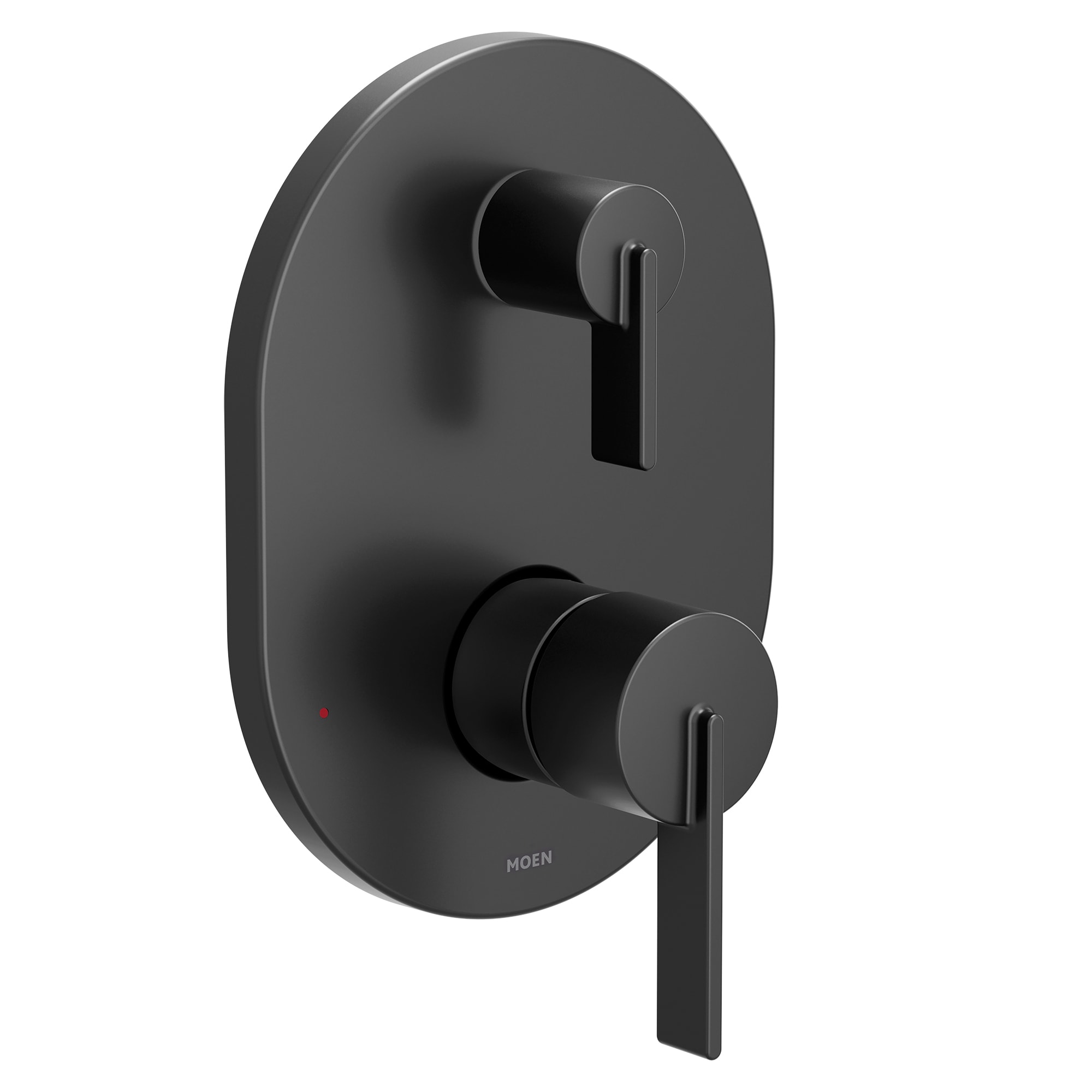 Mezcladora de regadera de dos manijas en color negro mate de Moen Cia, se vende por separado UT3331BL