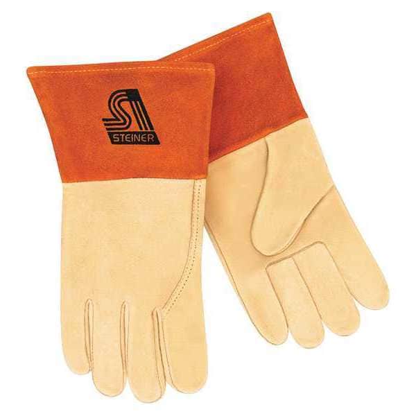 Guantes para soldadura MIG/TIG Steiner, con palma de piel de cerdo, talla L, par - P210-L
