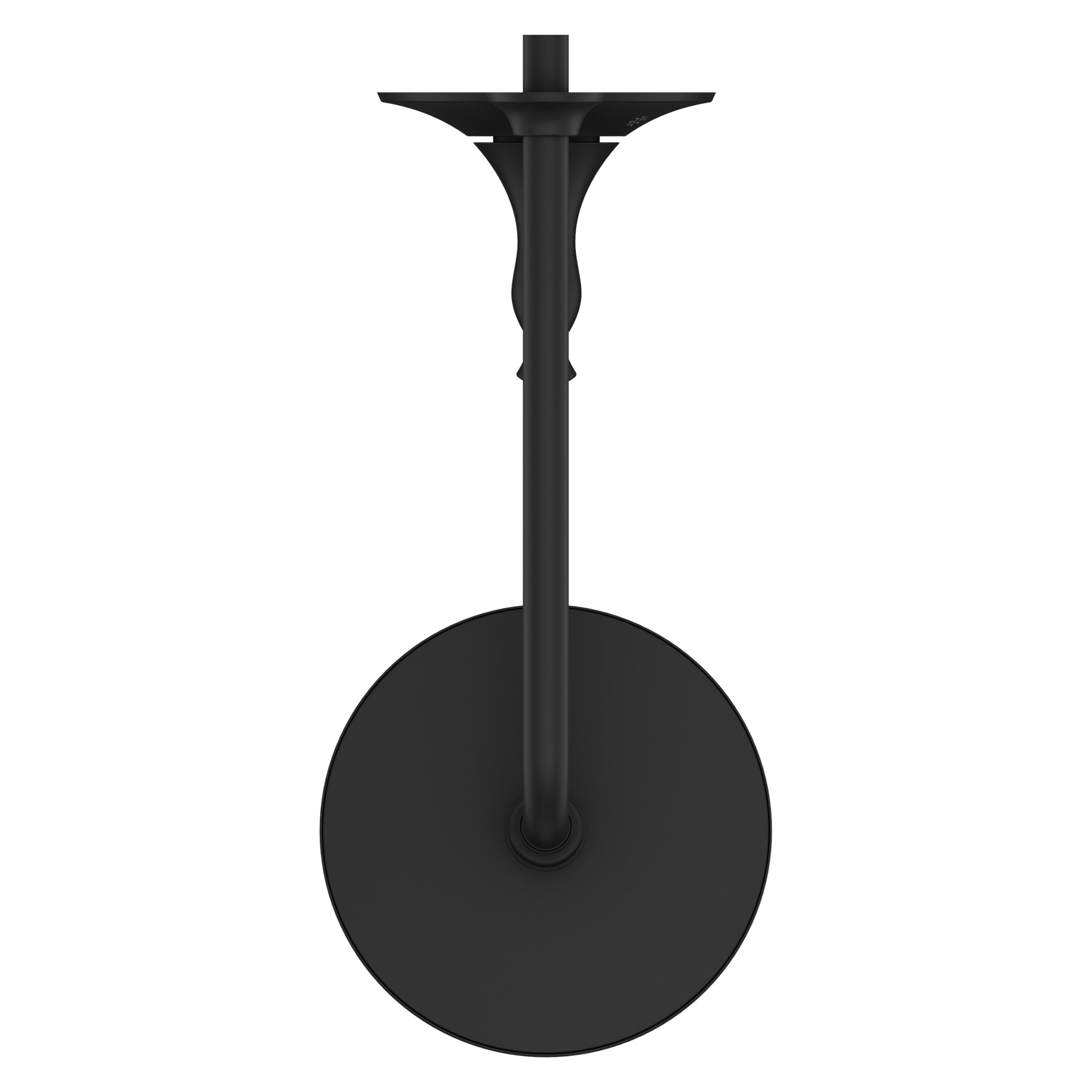 Grifo de ducha redondo de 7.875 pulgadas en negro mate de una manija y función única Pfister Rhen con válvulaLG89-7RHB-0X8-310A-L