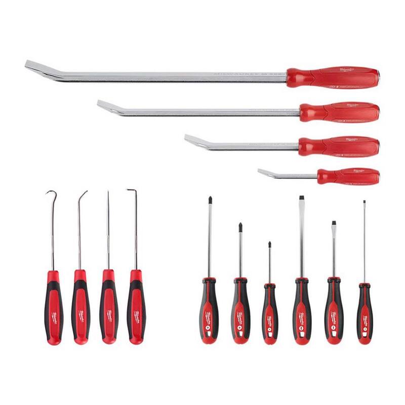 Set de herramientas mecánicas Milwaukee Pry Bar and Hook and Pick (14 piezas) - 48-22-9214-48-22-9215-48-22-2706