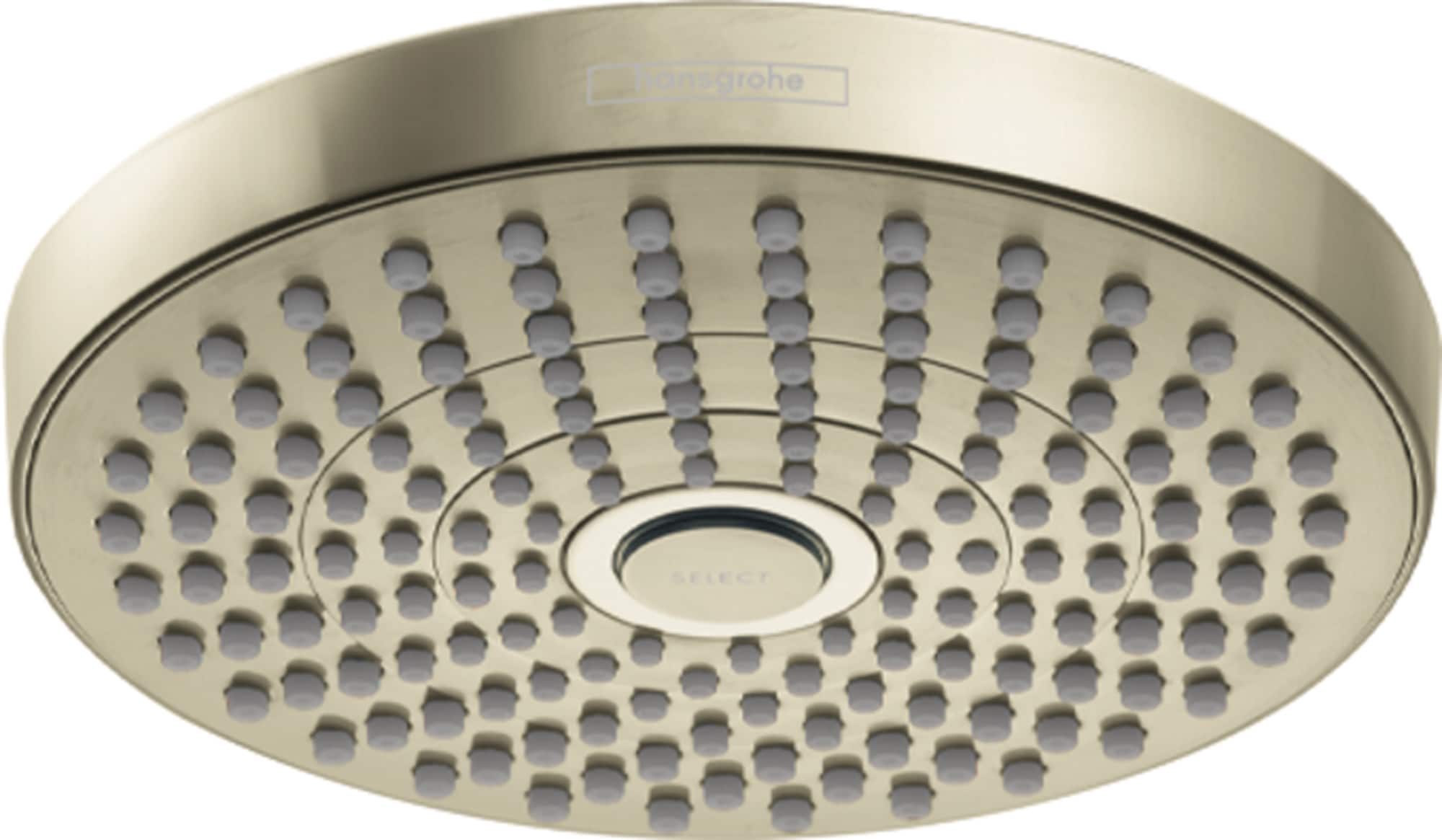 Hansgrohe Croma Select S Níquel Pulido Vendido por Separado Mezcladora de Ducha Redonda de 7.38 Pulgadas con Funciones Múltiples 04388830