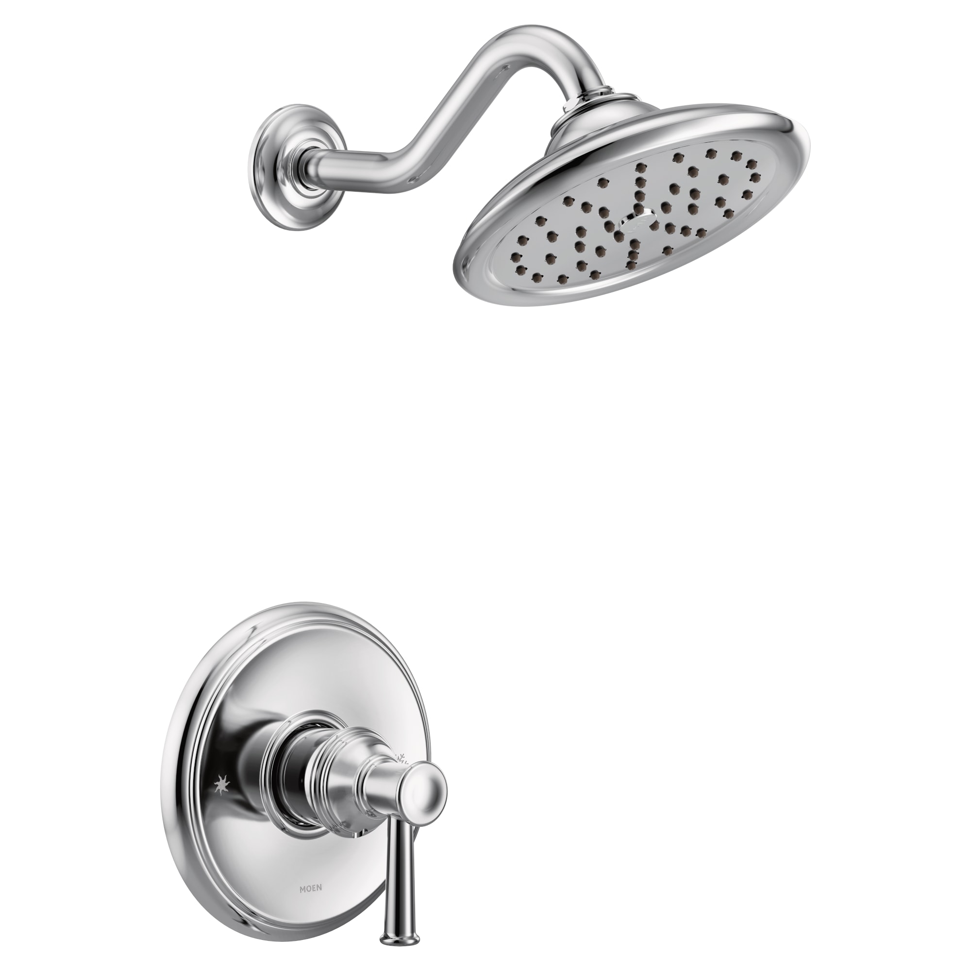Grifo para regadera redonda de 7 pulgadas, de una sola función, en cromo Moen Belfield UT3312EP
