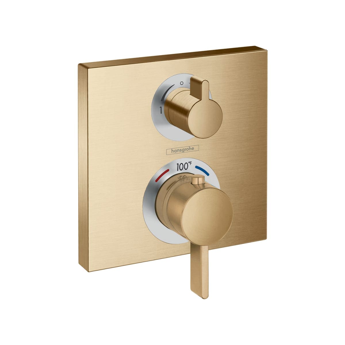 Grifo de ducha Hansgrohe Ecostat Square en bronce cepillado con 2 manijas, se vende por separado 15714141