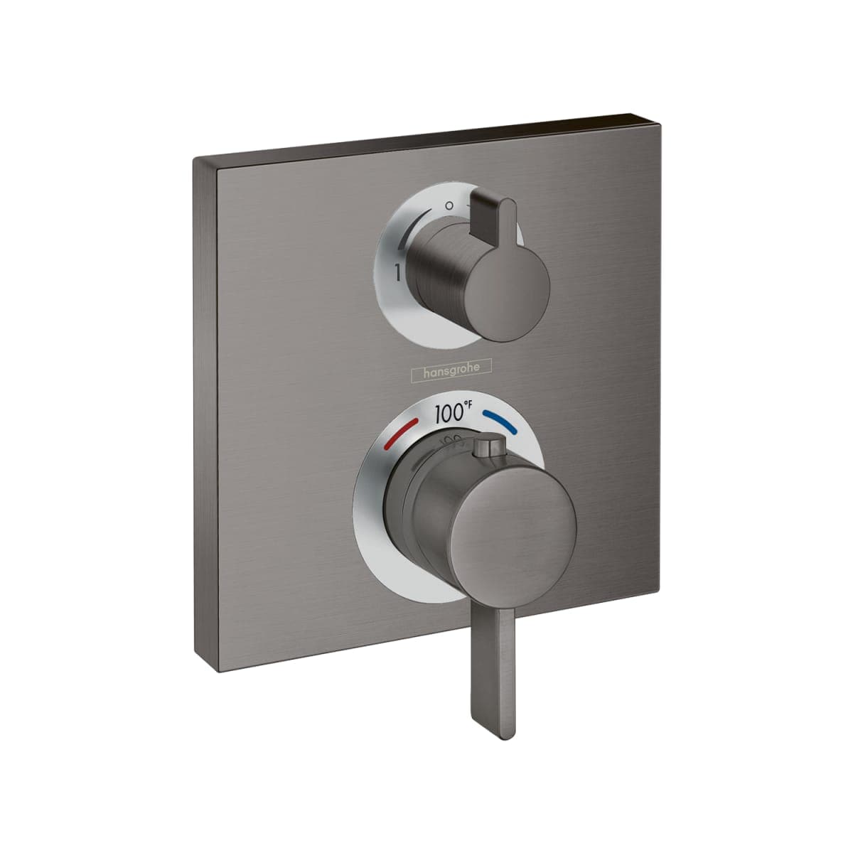 Mezcladora para regadera Hansgrohe Ecostat Square Negro Mate con dos manijas, se vende por separado - 15714341