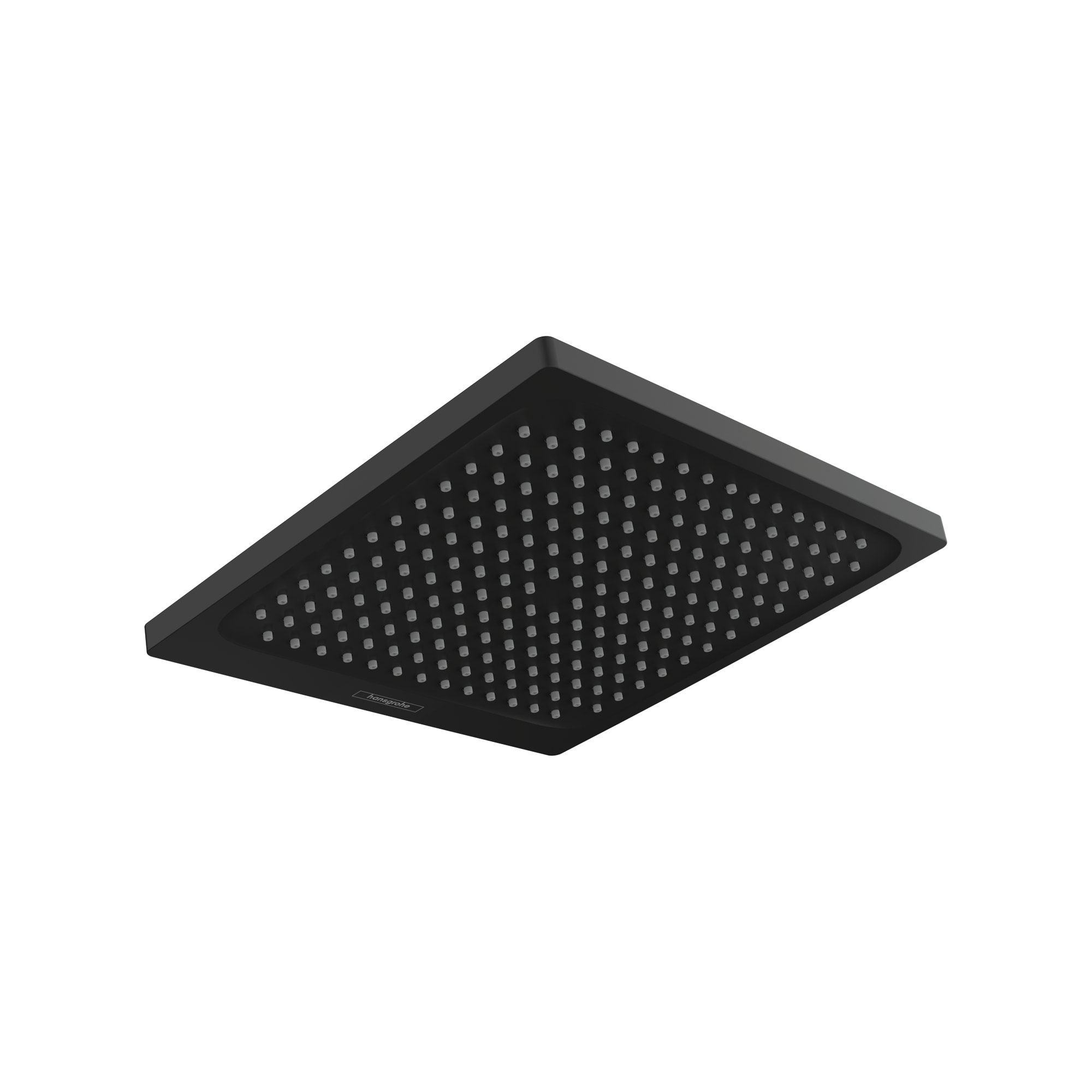Hansgrohe Negro Mate Se vende por separado Regadera cuadrada de 9.5 pulgadas de función única 26943671