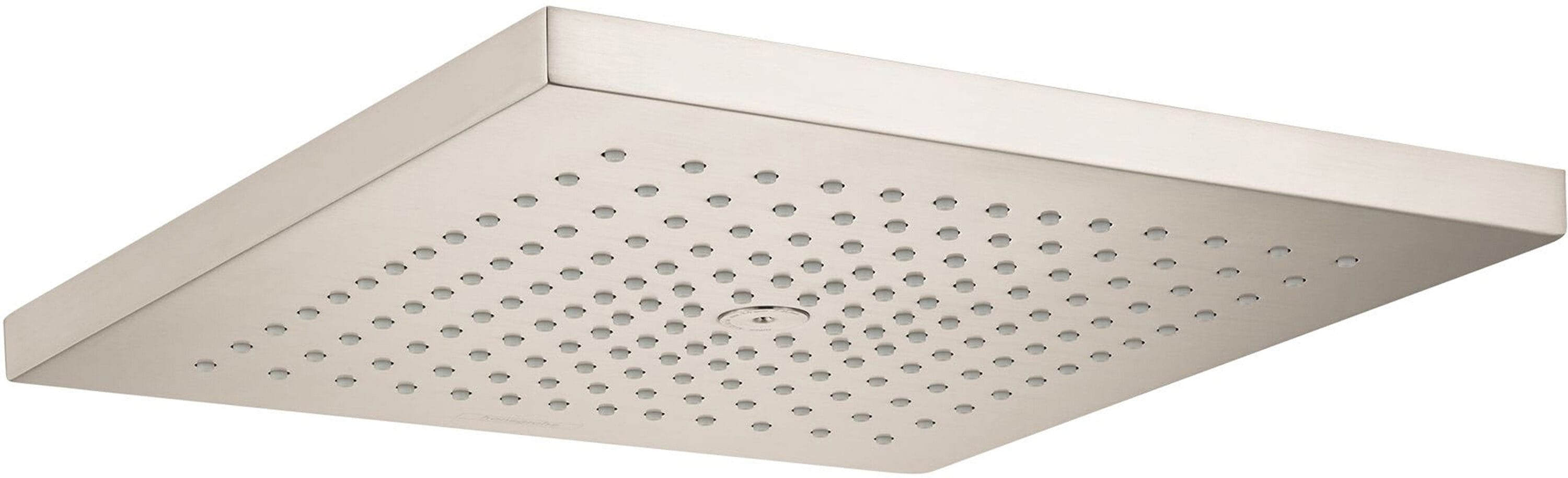Hansgrohe - Mezcladora Cuadrada de Ducha de 11.75 pulgadas con Acabado Niquelado Cepillado - Se vende por separado (26926821)