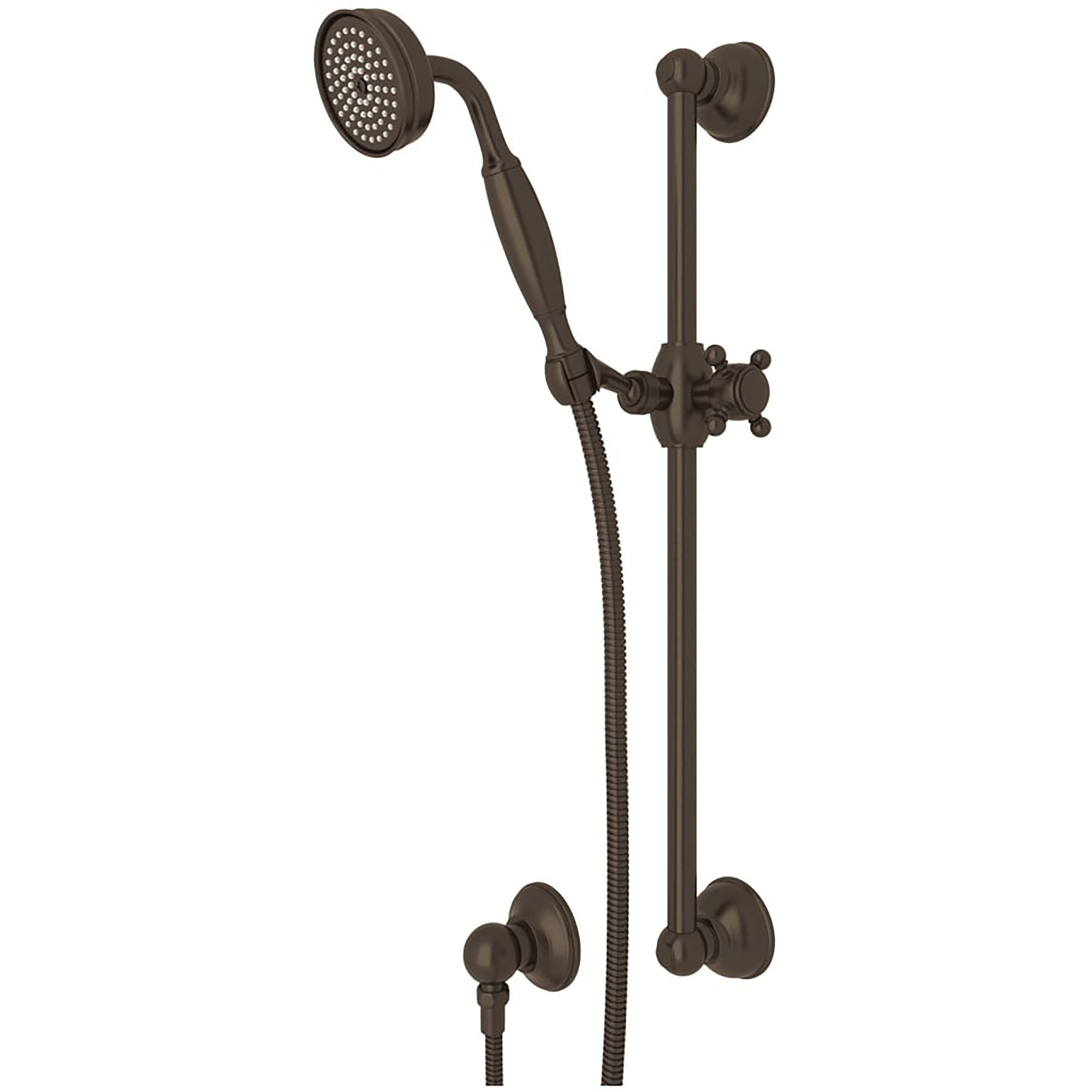 Ducha tipo Spa Rohl en bronce toscano - Se vende por separado - Ducha redonda de 6 pulgadas de función única