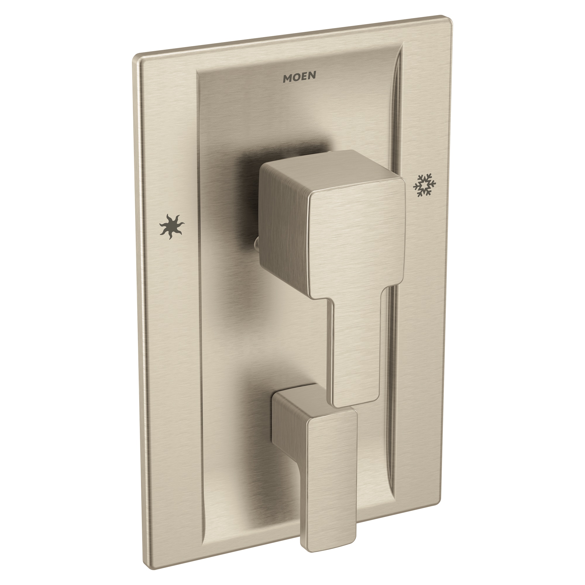 Grifo para regadera Moen 90 Degree de níquel cepillado de 2 manijas (se vende por separado) TS2710BN