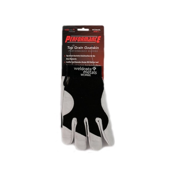 Guantes de soldadura Weldcote de piel de cabra, ajuste ajustado de spandex talla grande - WCM60L