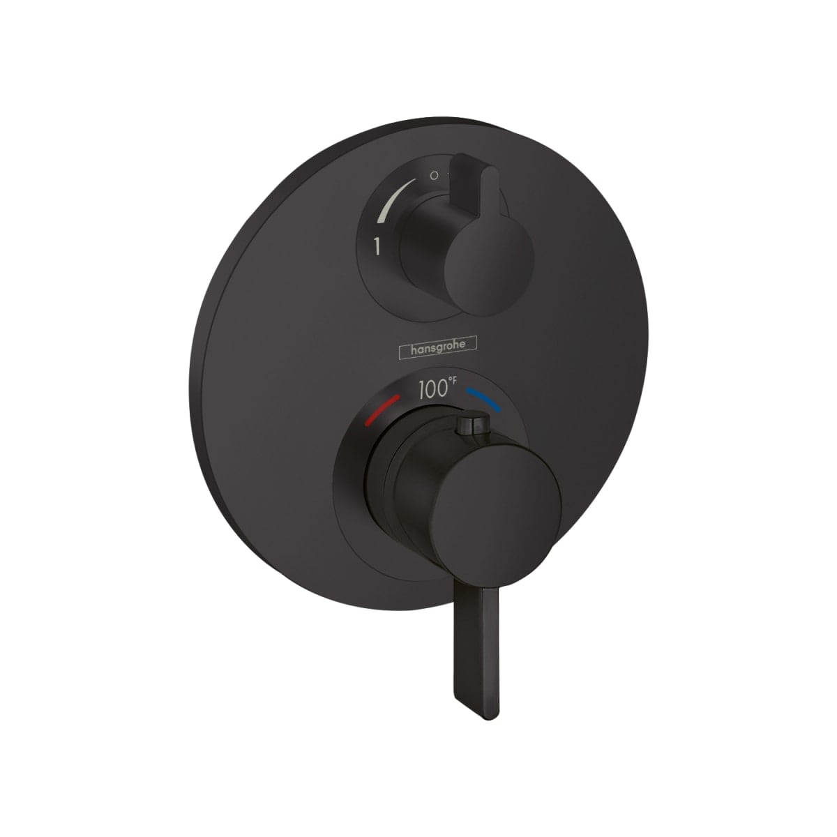 Hansgrohe LED Wide Flood Negro Mate de 2 manijas para regadera, se vende por separado 15758671