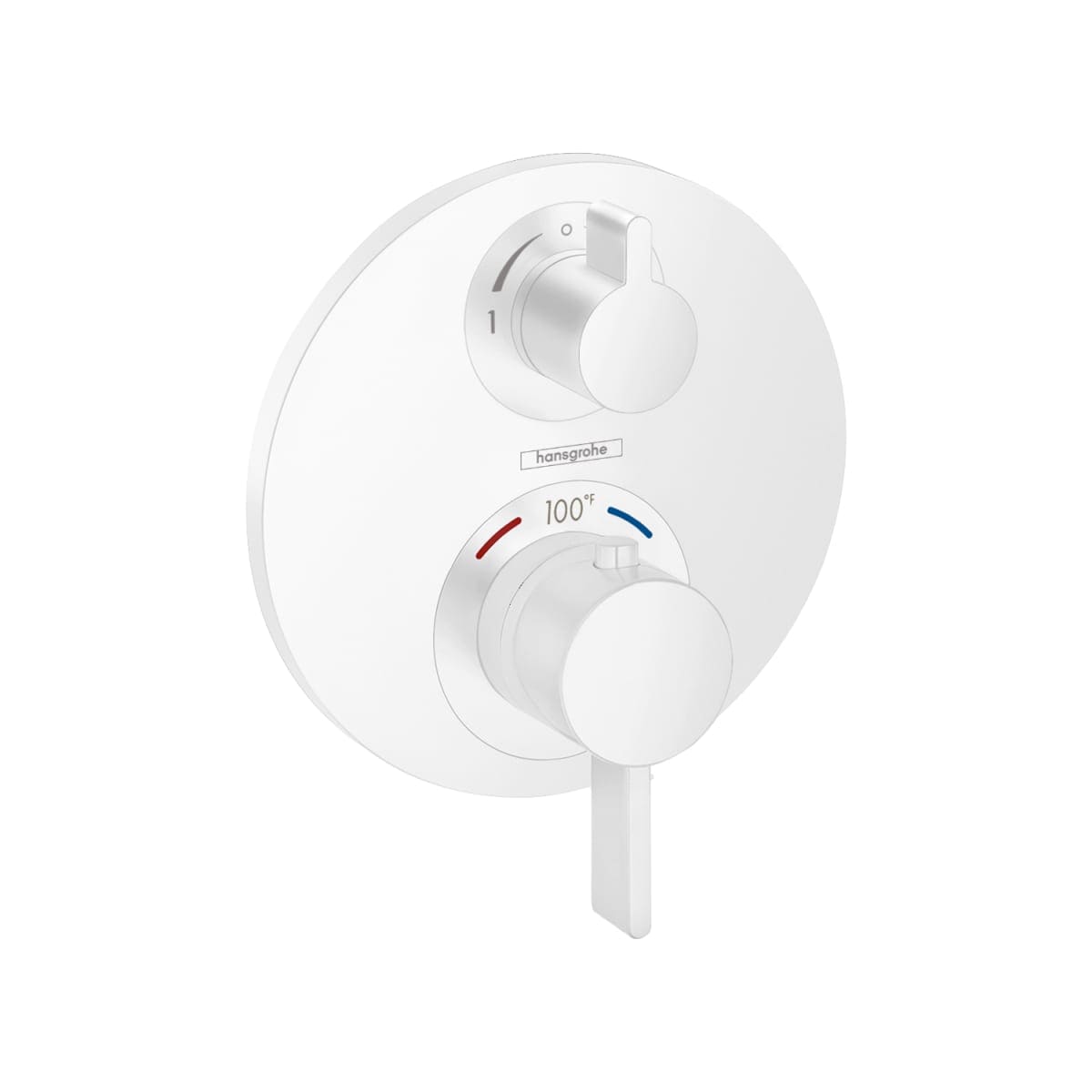 Mezcladora de regadera con dos mangos, color blanco mate, de haz de luz amplio de LED Hansgrojson, se vende por separado