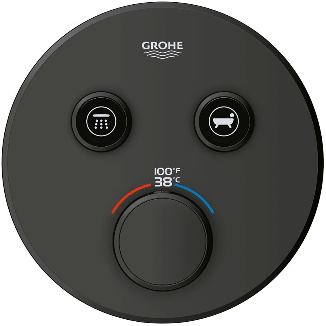 GROHE Negro Mate Se vende por separado Mezcladora para regadera de 6.25 pulgadas 291372430