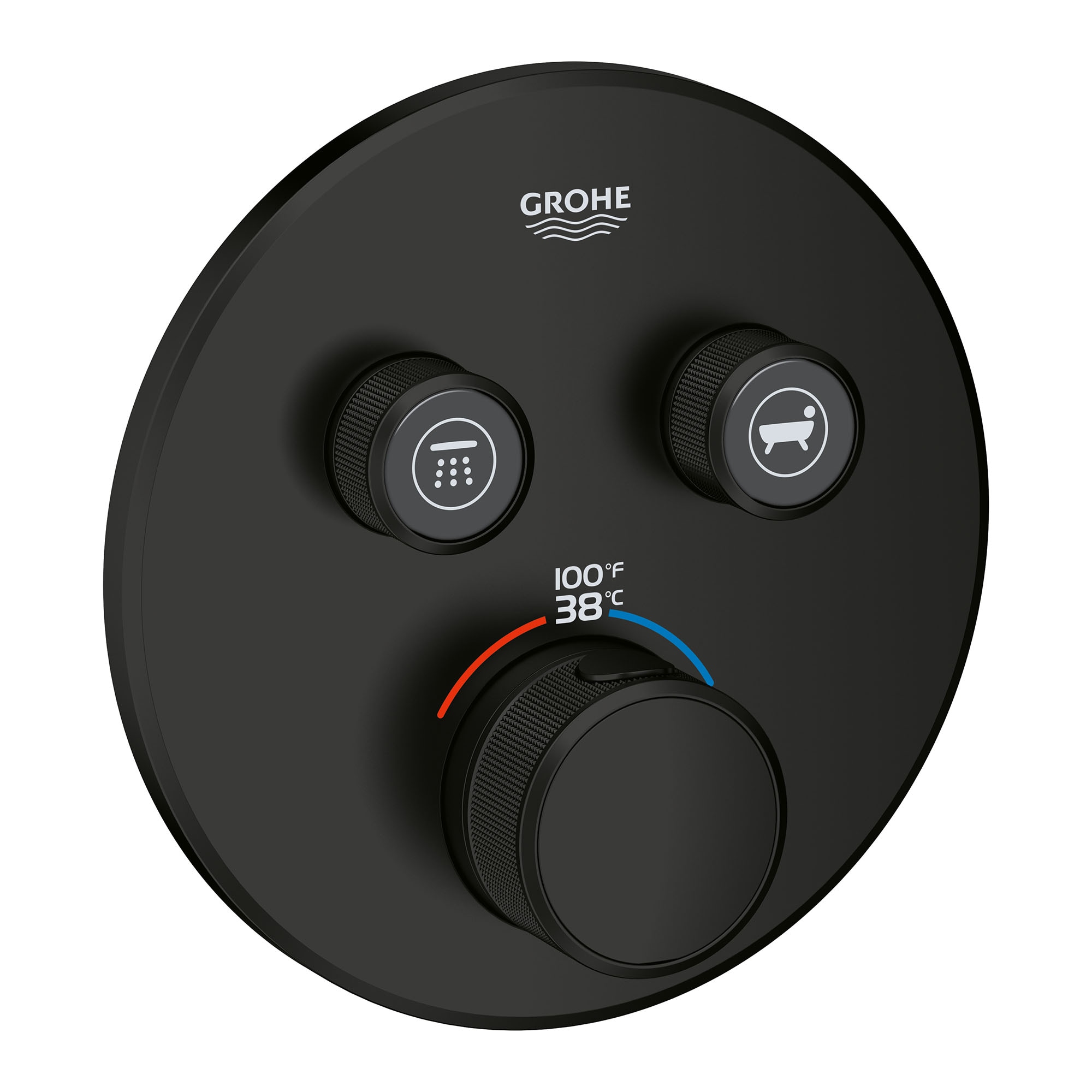 GROHE Negro Mate Se vende por separado Mezcladora para regadera de 6.25 pulgadas 291372430