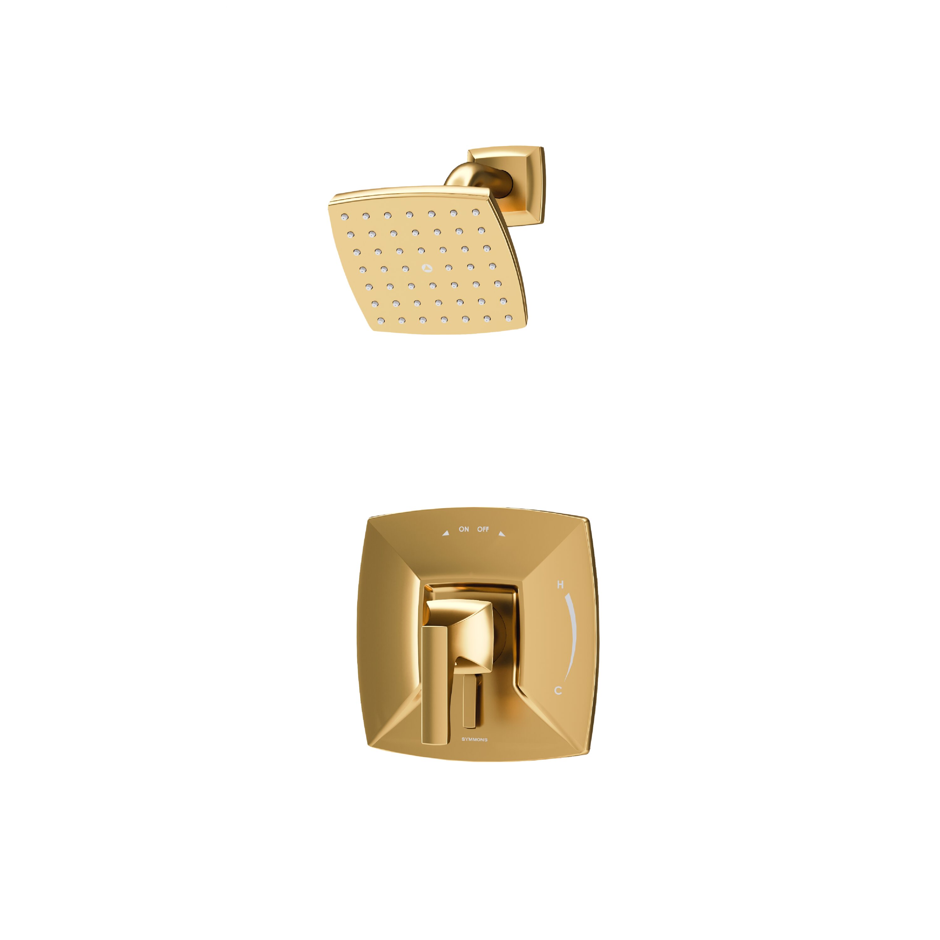 Mezcladora de regadera de 1 manija y función única de 5 pulgadas cuadradas en bronce cepillado roble Symmons 5691BBZ15TRM