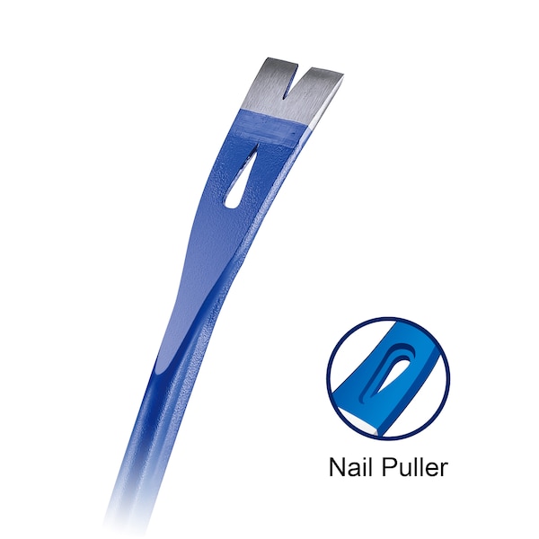 Vaughan 48 Inch Pry Crow Bar with Nail Puller and Curved Handle - 050008
