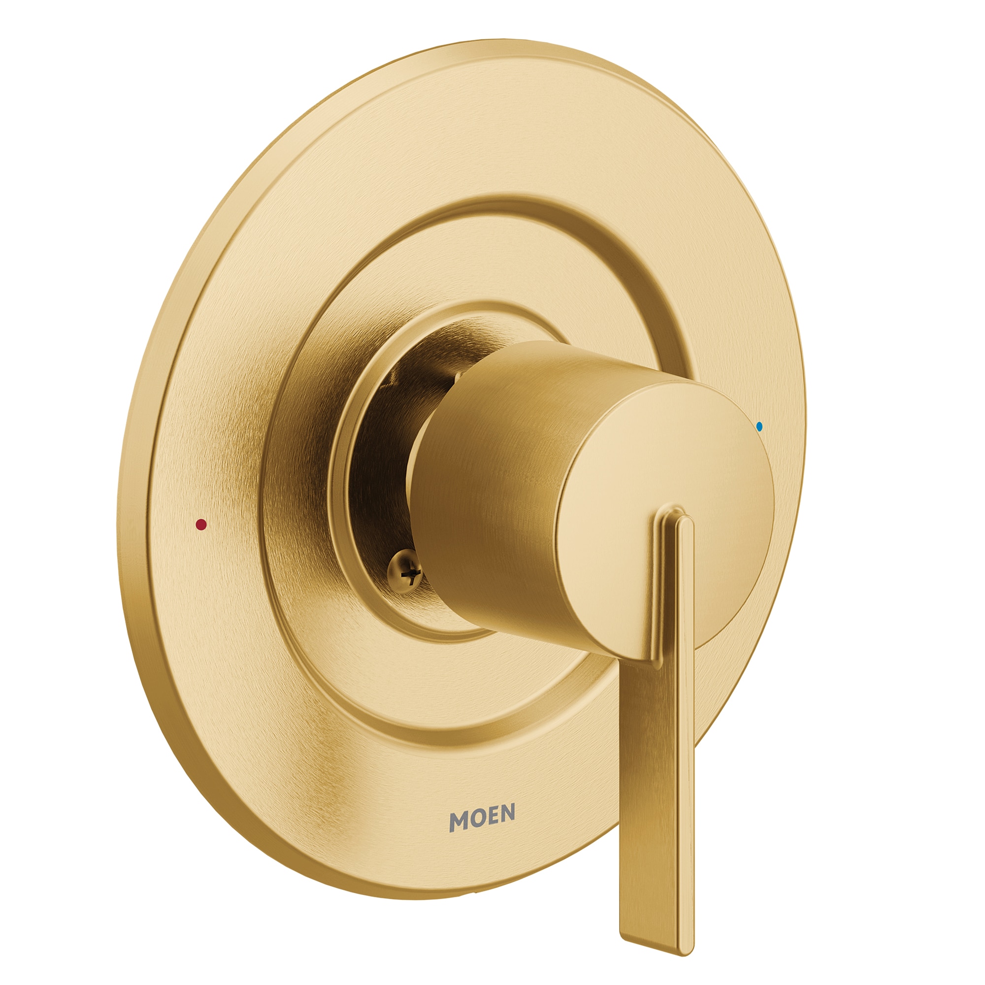Grifo de ducha de una sola manija en oro cepillado, vendido por separado.