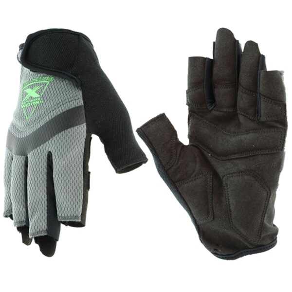 Guantes de trabajo extremos Vortex 813-89307-XL 5 Dex sin dedos, negro y gris - Extra grande - VO3119308