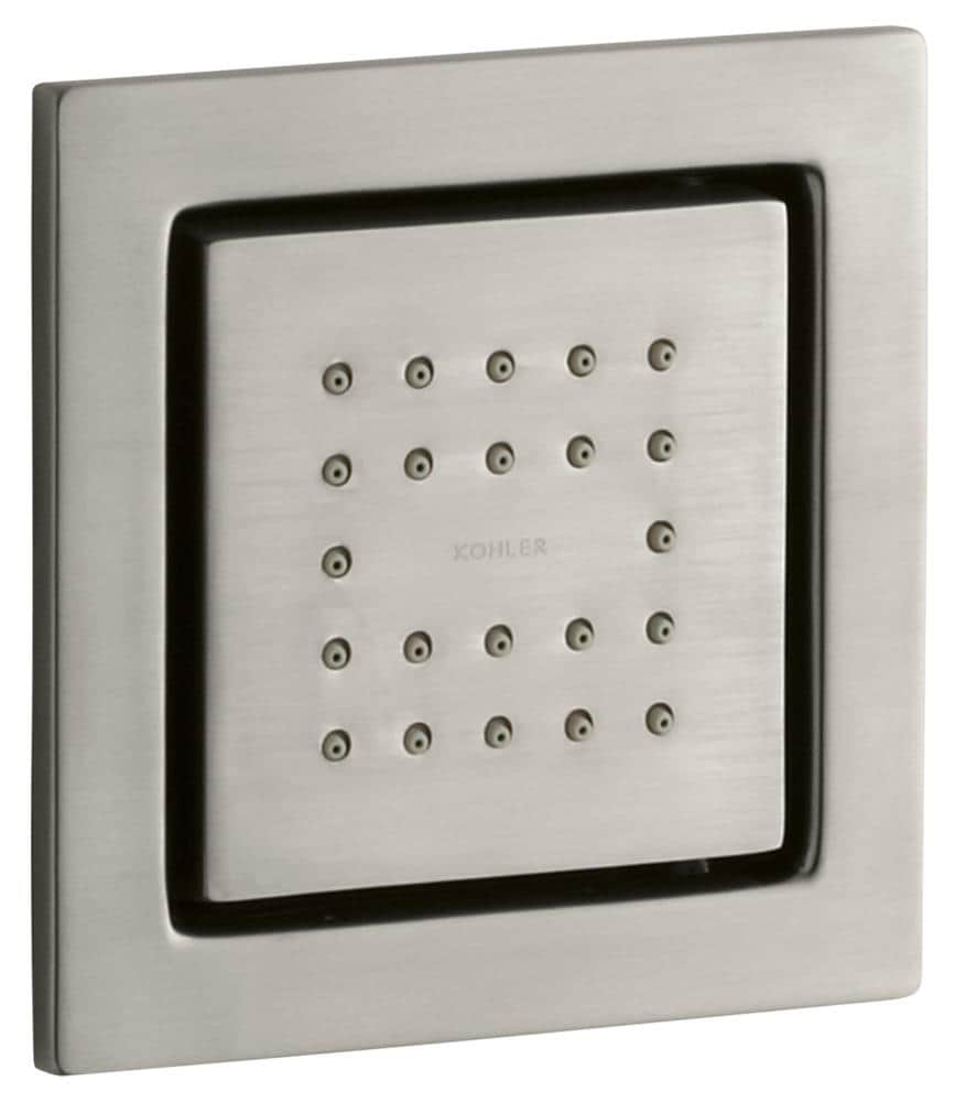 Regadera Jet KOHLER WaterTile en níquel cepillado vibrante 8003-BN