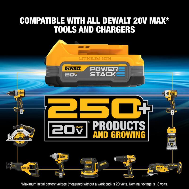 Juego de taladro inalámbrico compacto DEWALT 20V de iones de litio sin escobillas de 1/2 pulgadas con (2) baterías de 1.7Ah y cargador - DCD800E2