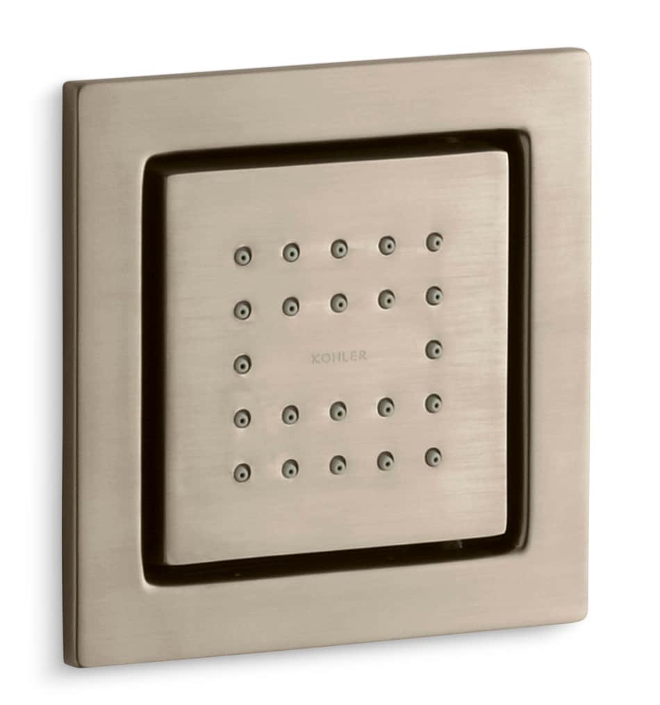 Regadera de Jet KOHLER WaterTile en bronce cepillado vibrante 8003-BV