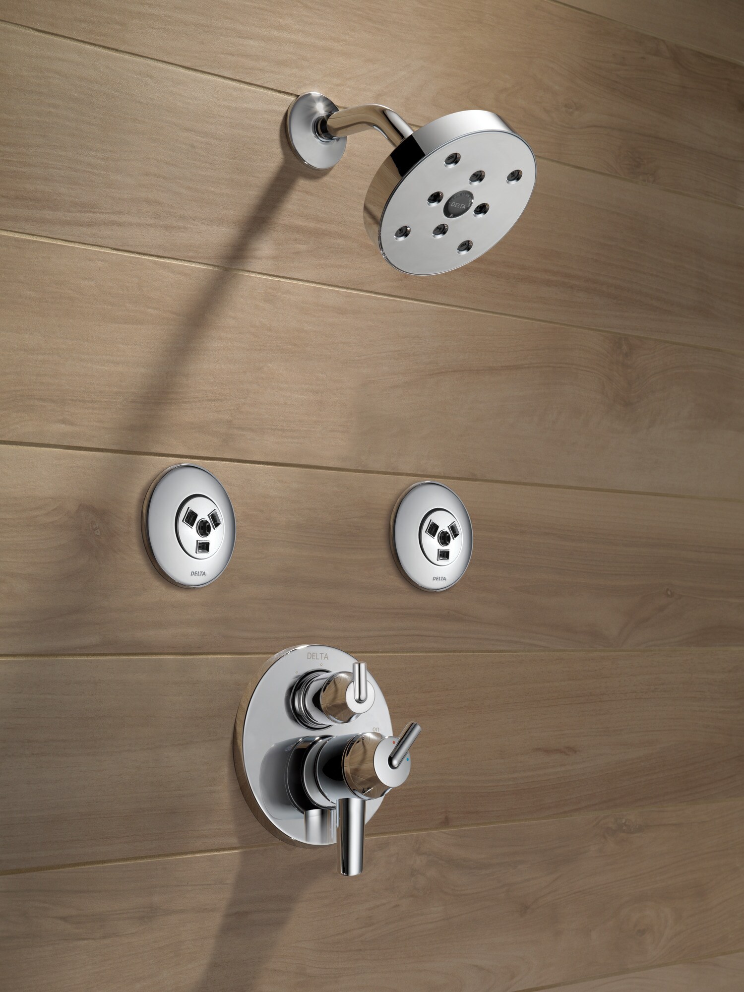 Regadera Delta Lumicoat de Acero Inoxidable con Chorro SH5005-SS-PR