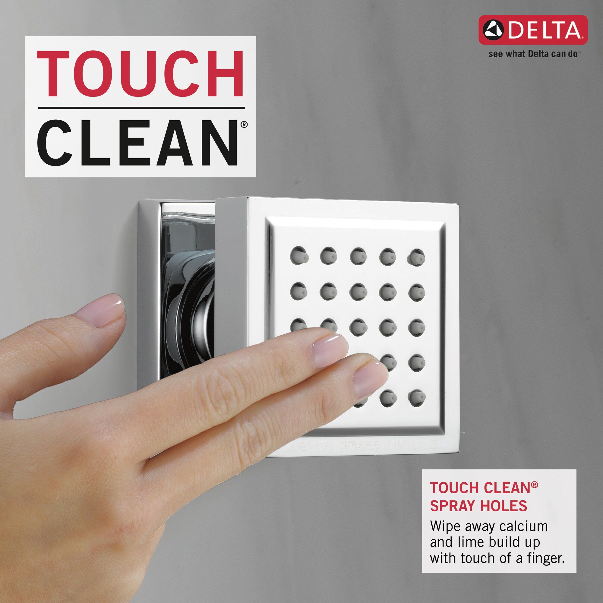 Regadera de acero inoxidable negro con cromado luminoso Delta Lumicoat 50150-KS-PR