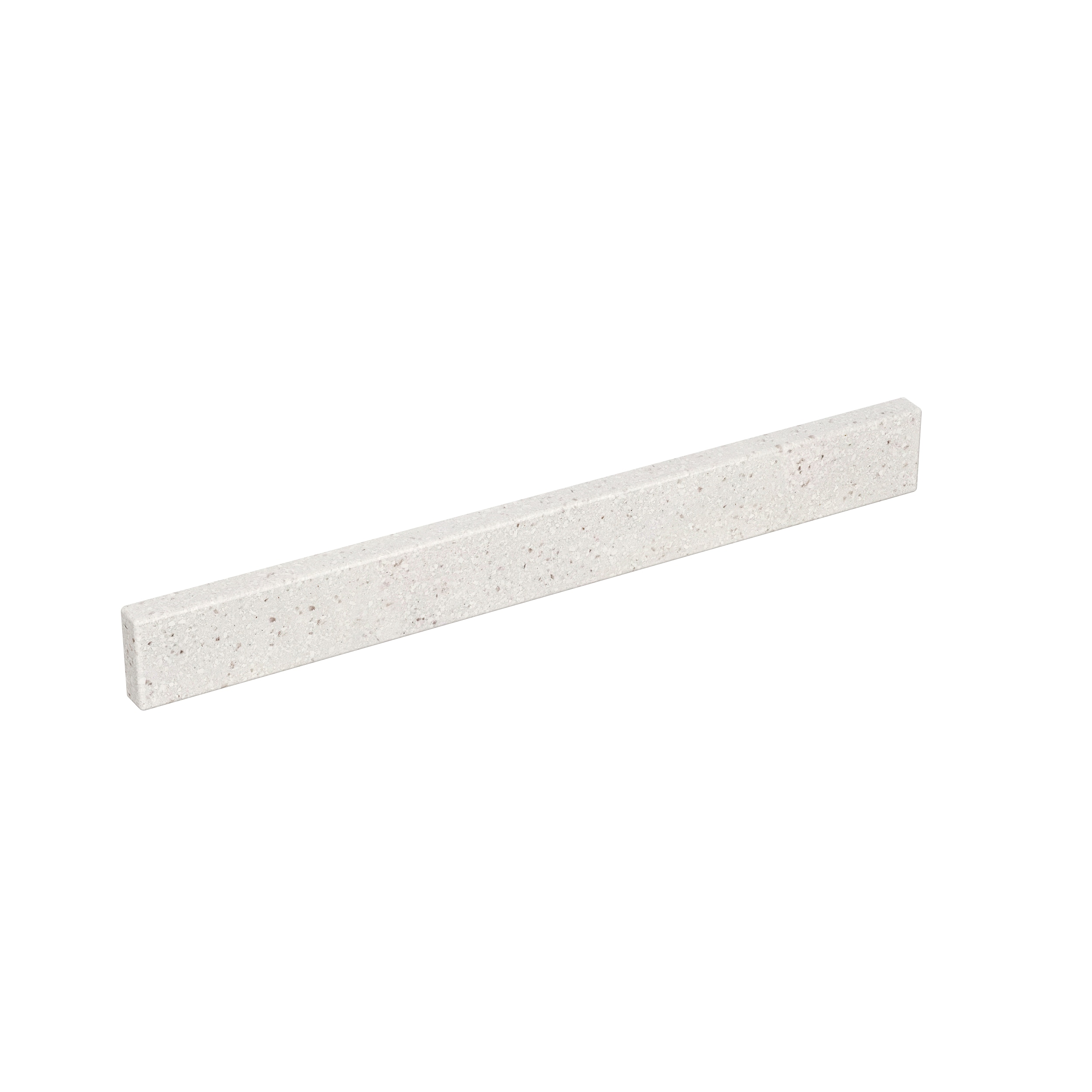 Tapas laterales de baño de mármol cultivado premium de Style Selections 2.37 pulgadas de altura x 21.25 pulgadas de largo en Sky de Invierno LSS21-SLV.