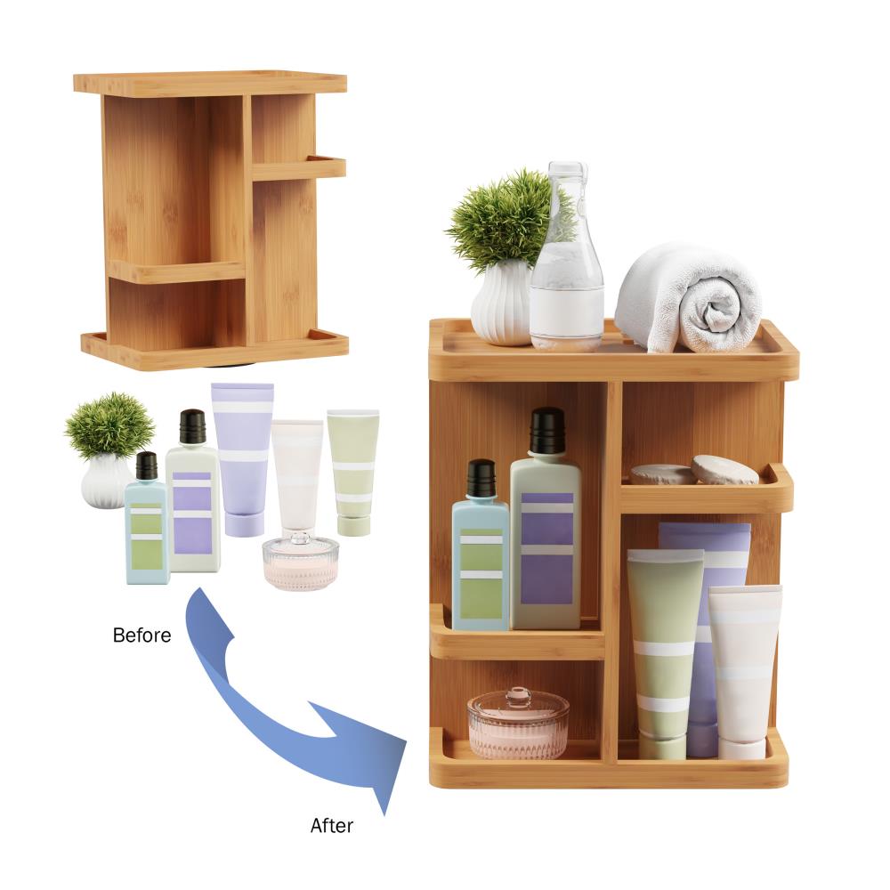 Organizador de cajones de madera dura marrón de 7.5 pulgadas de Hastings Home