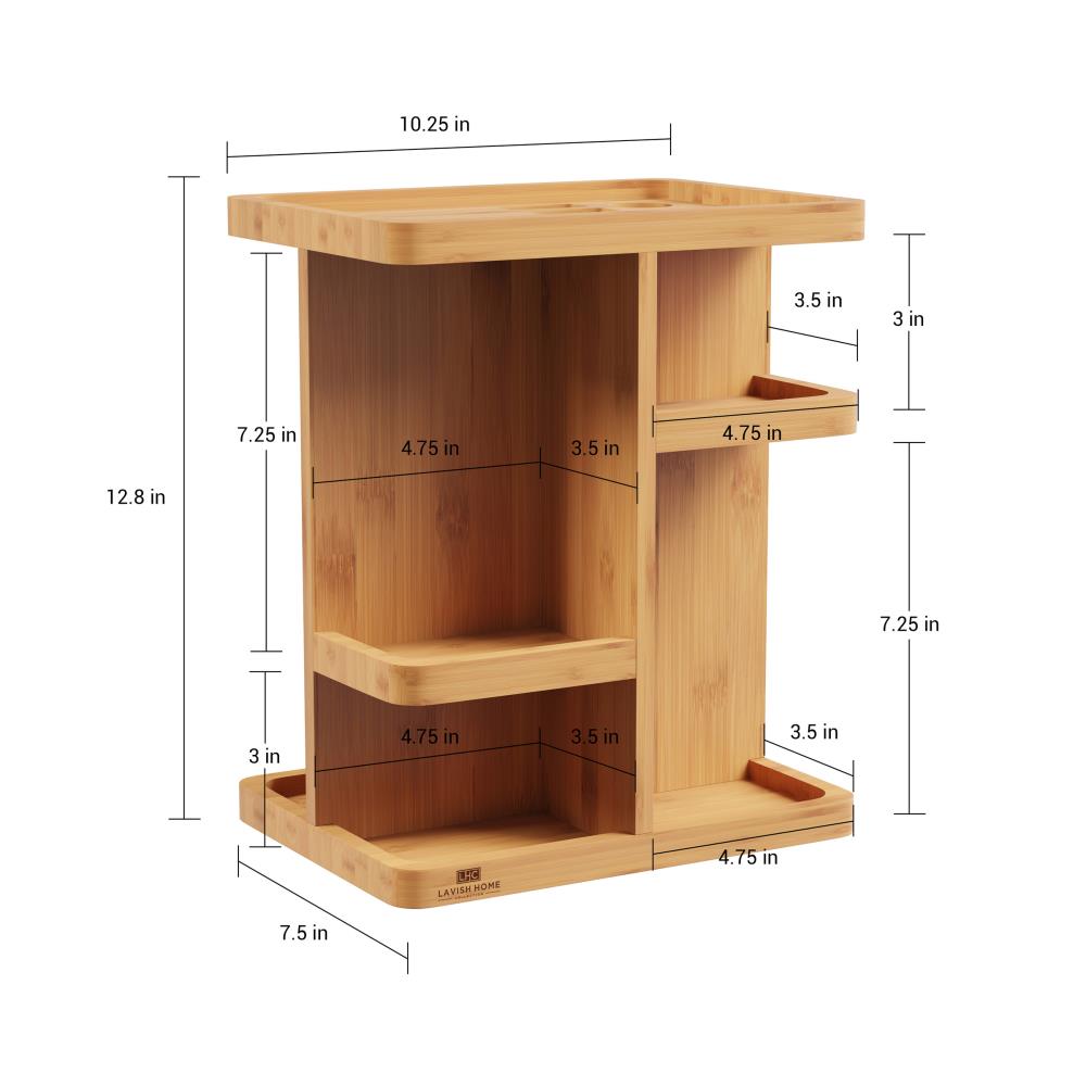 Organizador de cajones de madera dura marrón de 7.5 pulgadas de Hastings Home