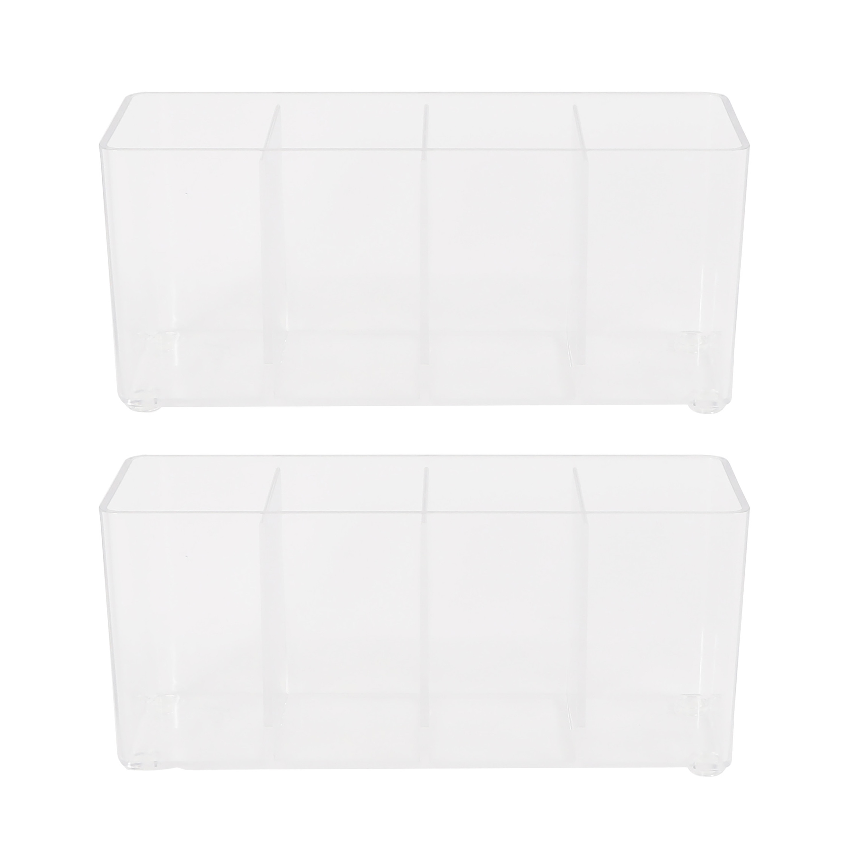 Organizador de cajones transparente de plástico Kenney 2-Pack de 6.76 pulgadas
