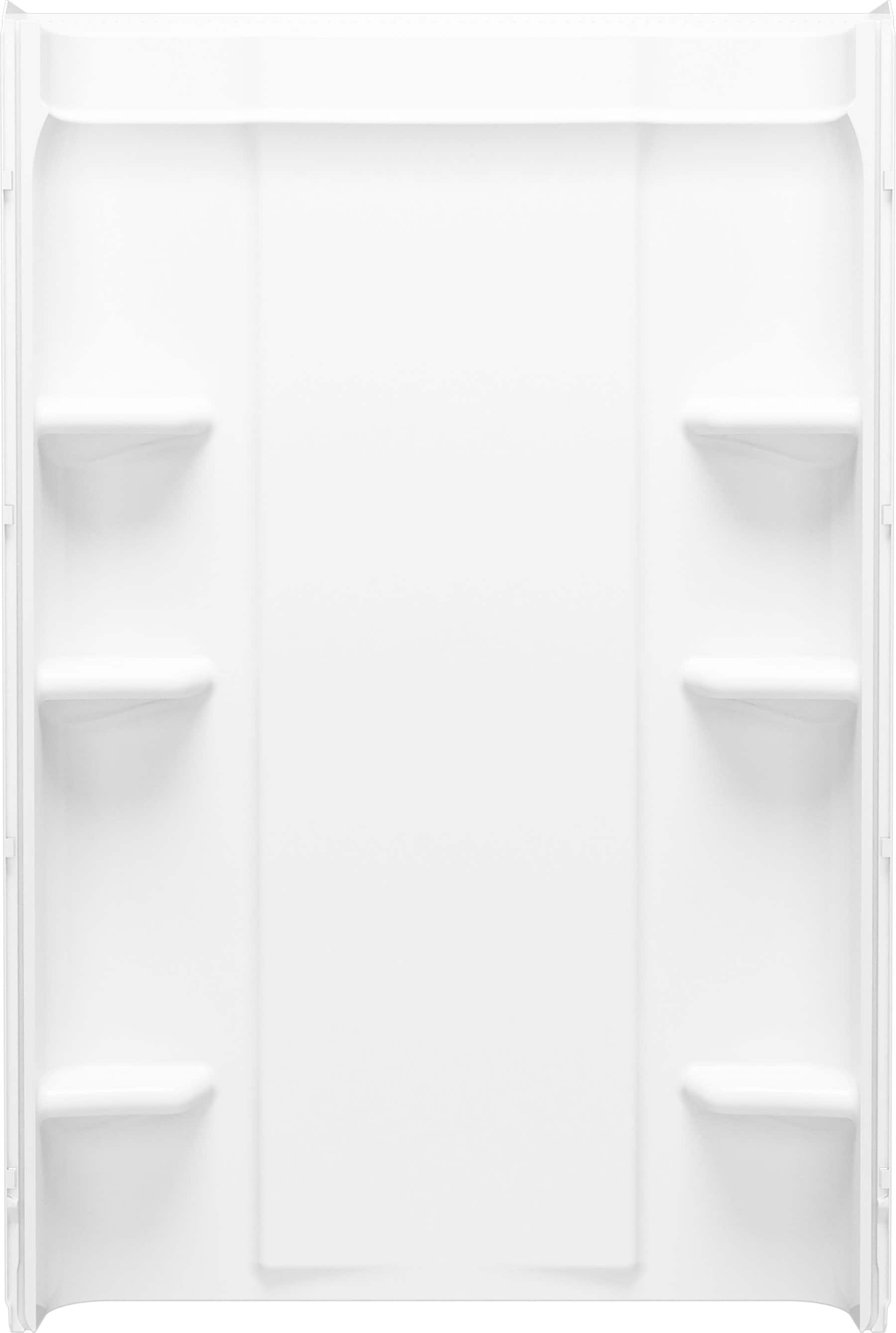 Panel de pared trasera para regadera encajable de una pieza directo al montante Sterling Medley de 48 pulgadas de ancho x 34 pulgadas de profundidad x 70.75 pulgadas de altura en color blanco 72412800-0