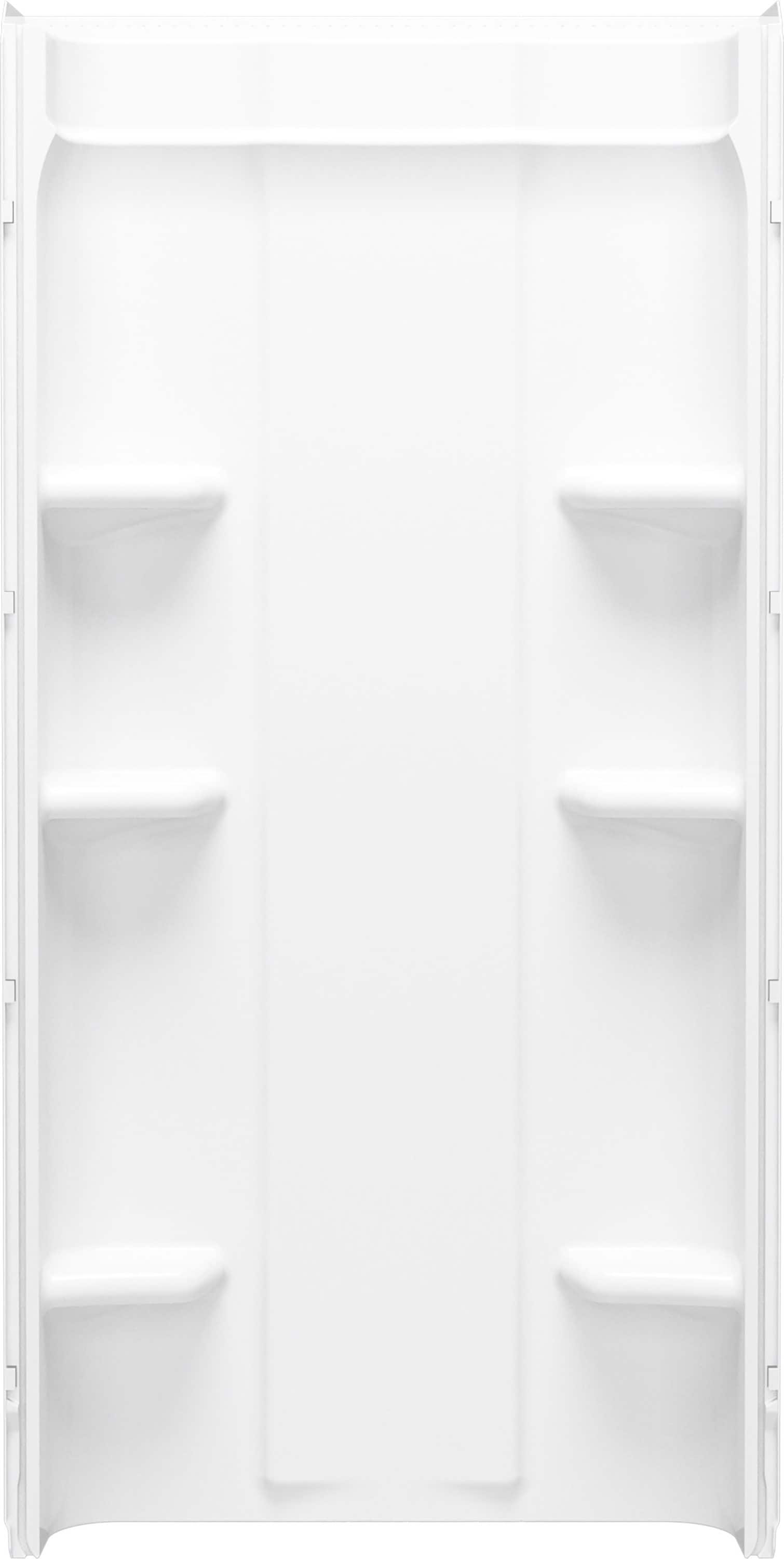 Panel de pared trasera de ducha encastrado directamente a la pared de una sola pieza en color blanco de 36 pulgadas de ancho x 1.625 pulgadas de profundidad x 72.76 pulgadas de alto de Sterling Medley - 72402800-0