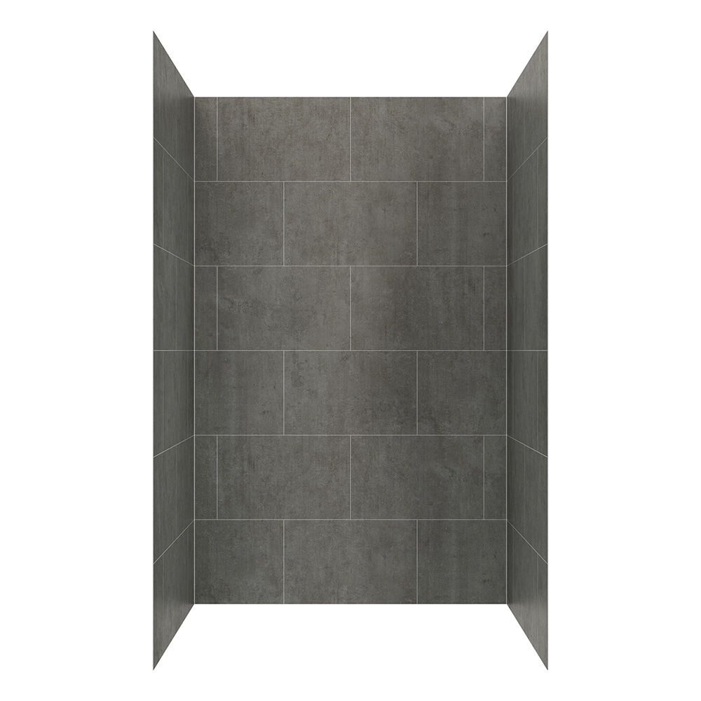 Revestimiento de ducha encolable para alcoba de pizarra de 9 piezas de allen + roth, 48 pulgadas de ancho x 34 pulgadas de profundidad x 78 pulgadas de altura