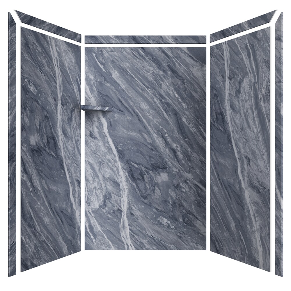 Revestimiento de pared para regadera encastrado FlexStone Elegance 3.0 de 48 pulgadas de ancho x 36 pulgadas de profundidad x 80 pulgadas de altura en Beaumont - Pieza SSK48367831BM