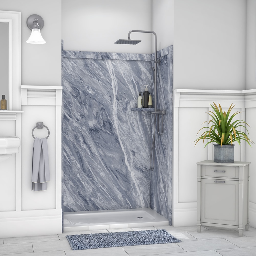 Revestimiento de pared para regadera encastrado FlexStone Elegance 3.0 de 48 pulgadas de ancho x 36 pulgadas de profundidad x 80 pulgadas de altura en Beaumont - Pieza SSK48367831BM