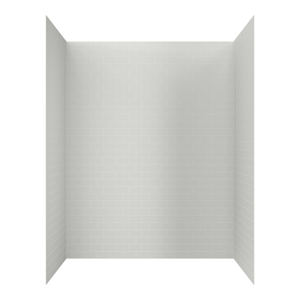 Kit de panel de ducha para alcoba de 9 piezas en gris estilo Subway de 60.0 pulgadas de ancho x 32.0 pulgadas de profundidad x 78.0 pulgadas de altura de allen + roth