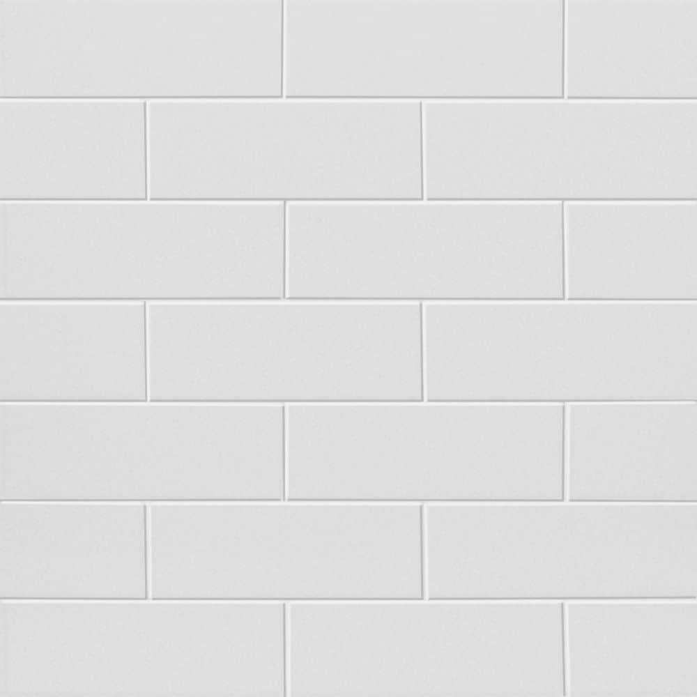 Kit de panel de ducha encajonado Transolid Prodigy 60 pulgadas de ancho x 36 pulgadas de profundidad x 96 pulgadas de alto Blanco/Subway 6.0 piezas para pegar PWKX60368412-131