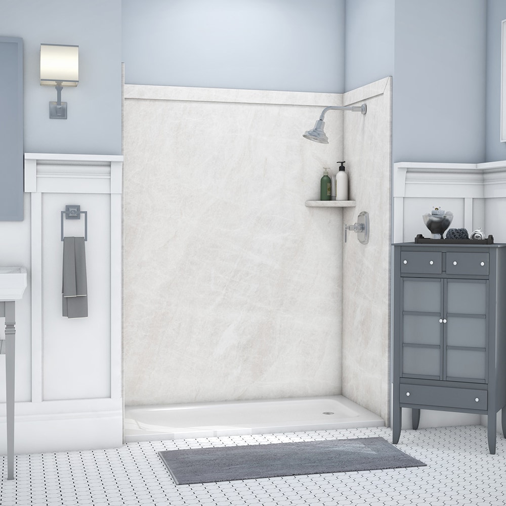 Recubrimiento de pared para regadera tipo alcove FlexStone Dune de 3 piezas, 60 pulgadas de ancho x 36 pulgadas de profundidad x 80 pulgadas de altura
