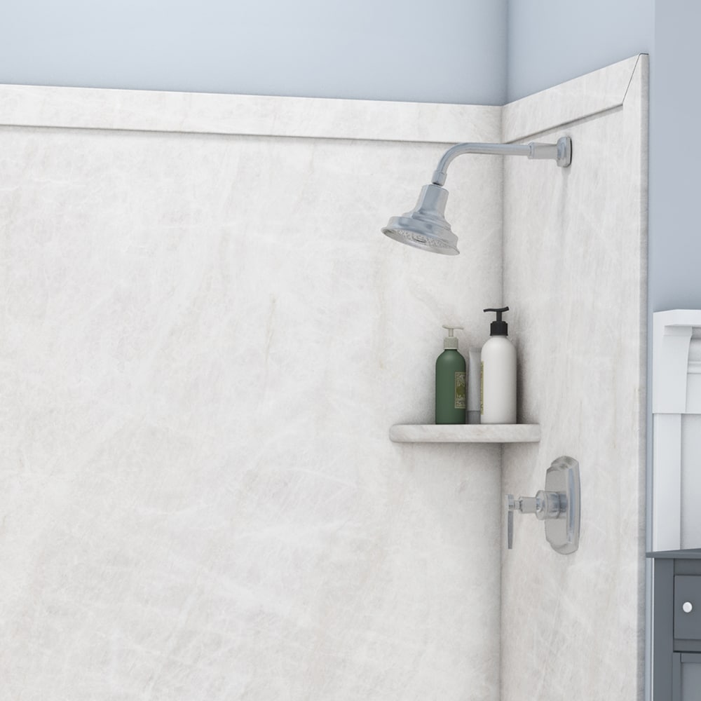 Recubrimiento de pared para regadera tipo alcove FlexStone Dune de 3 piezas, 60 pulgadas de ancho x 36 pulgadas de profundidad x 80 pulgadas de altura