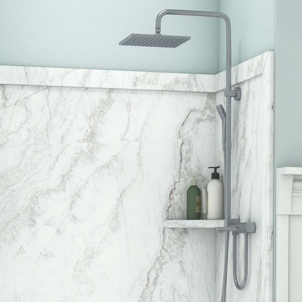 Recubrimiento de pared para ducha alcoba FlexStone Elegance 3 Calypso 3.0 de 48 pulgadas de ancho x 36 pulgadas de profundidad x 80 pulgadas de altura