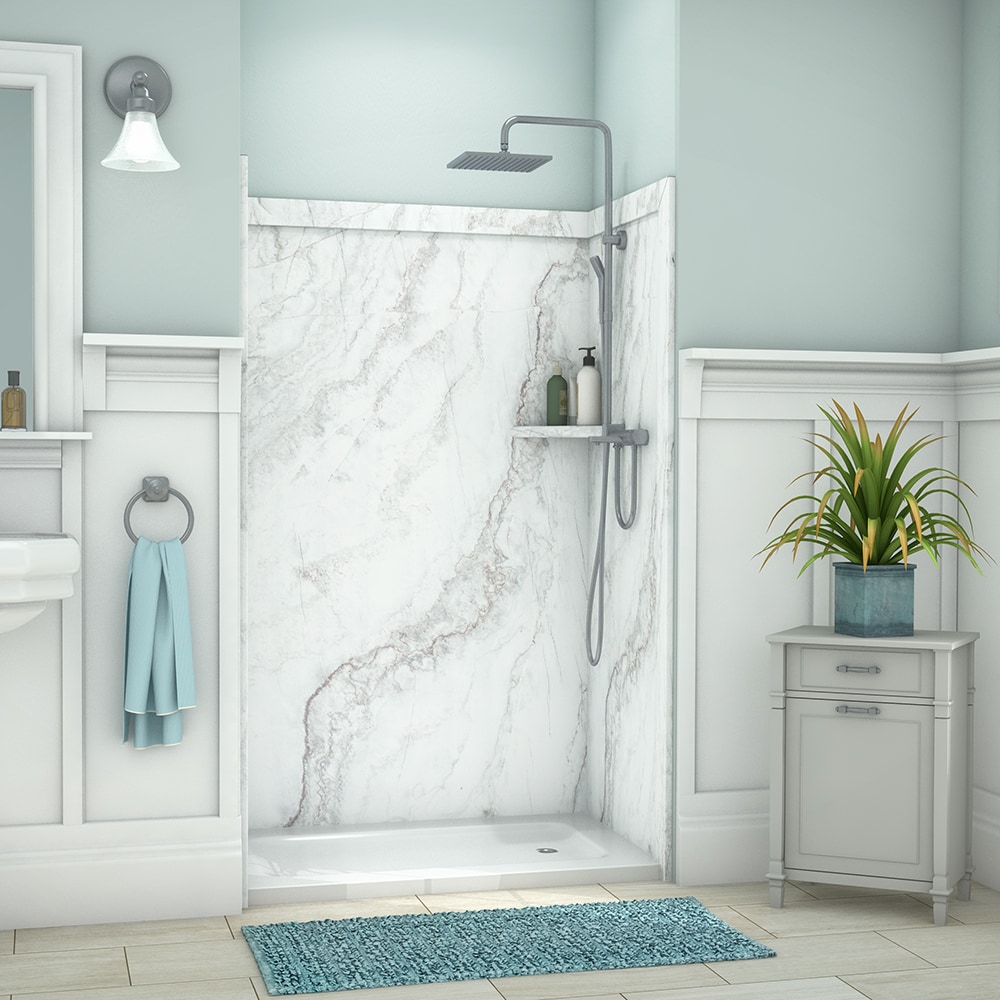 Recubrimiento de pared para ducha alcoba FlexStone Elegance 3 Calypso 3.0 de 48 pulgadas de ancho x 36 pulgadas de profundidad x 80 pulgadas de altura