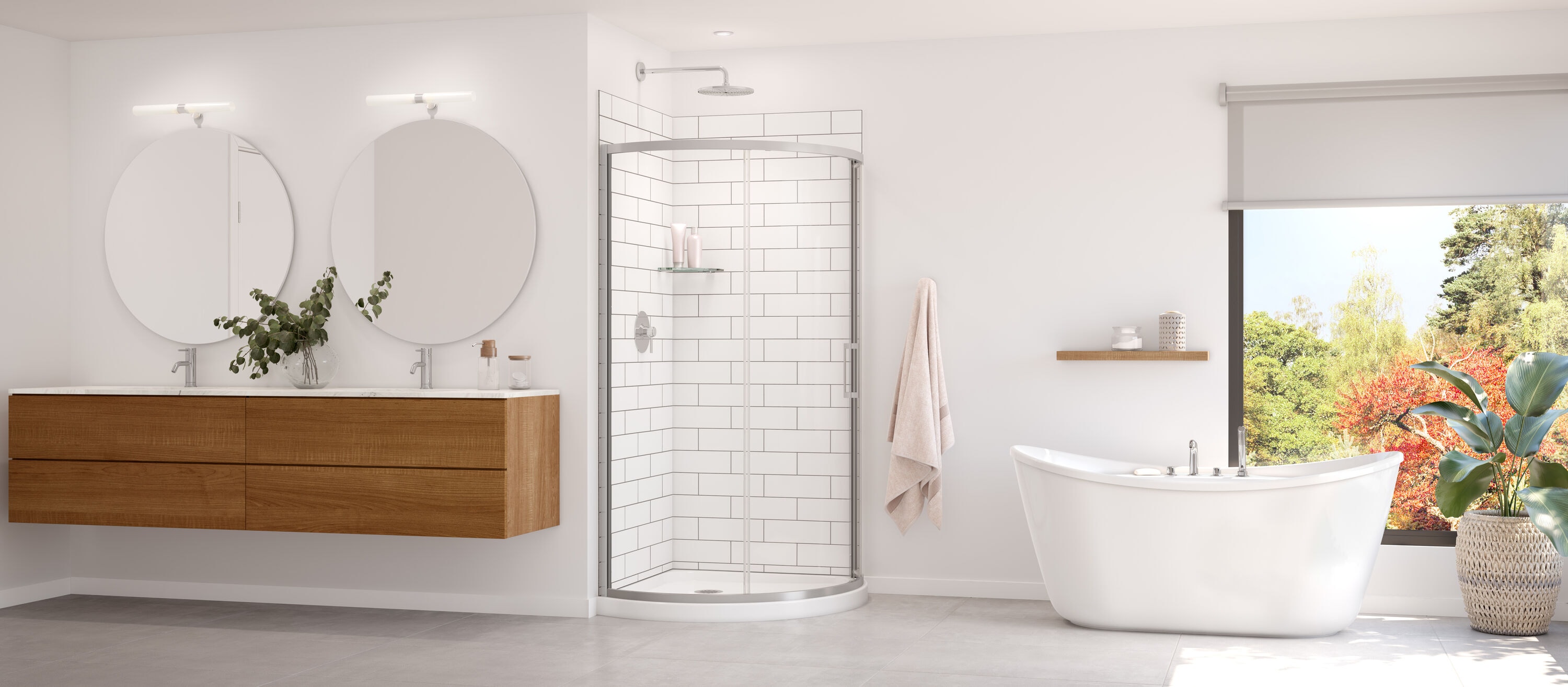 Panel de esquina de pared para ducha directo al montante Metro Tux de 2 piezas de MAAX Utile, de 35 pulg. de ancho x 1.13 pulg. de profundo x 80 pulg. de alto, 103388-301-526-000