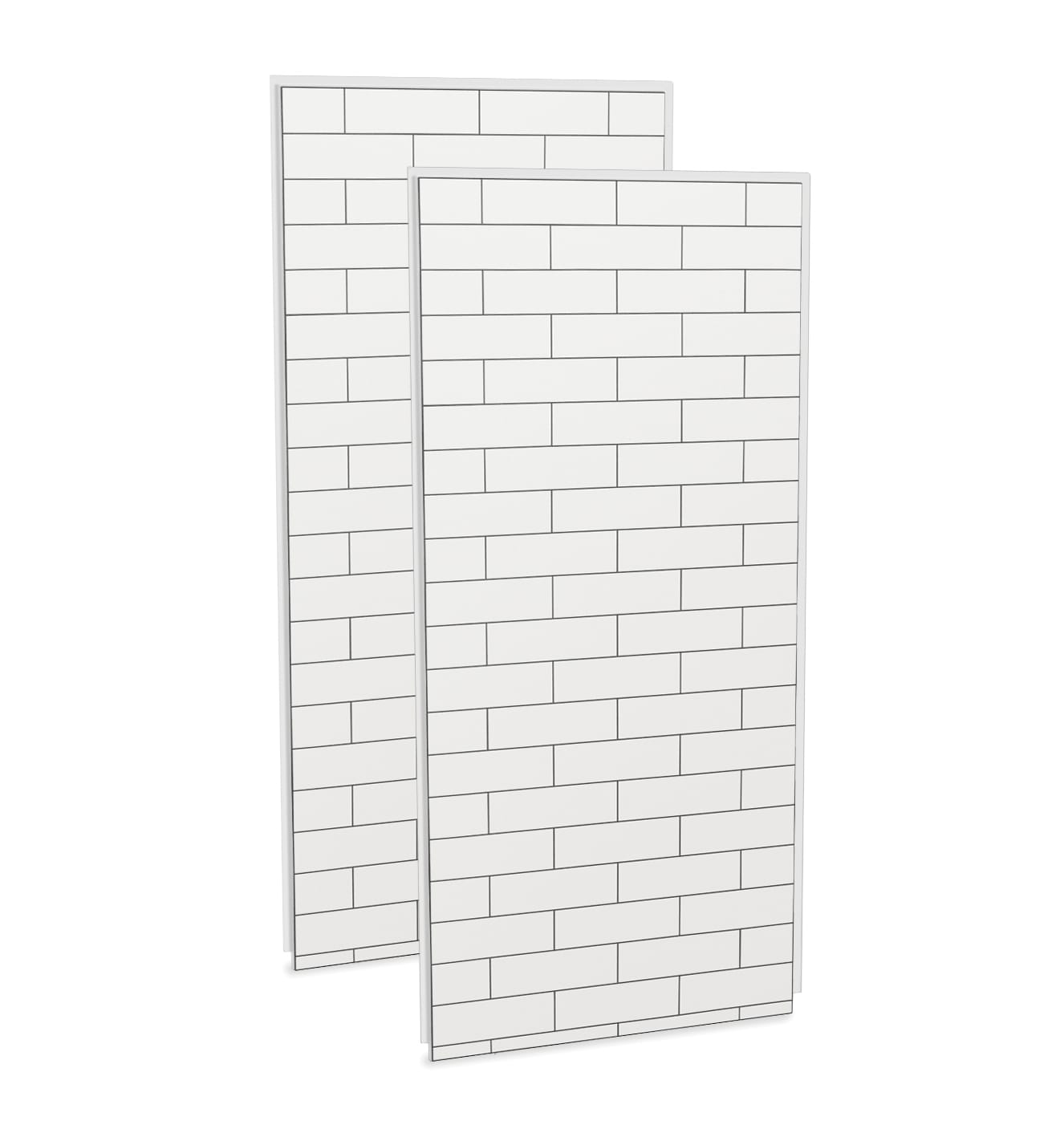 Panel de esquina de pared para ducha directo al montante Metro Tux de 2 piezas de MAAX Utile, de 35 pulg. de ancho x 1.13 pulg. de profundo x 80 pulg. de alto, 103388-301-526-000
