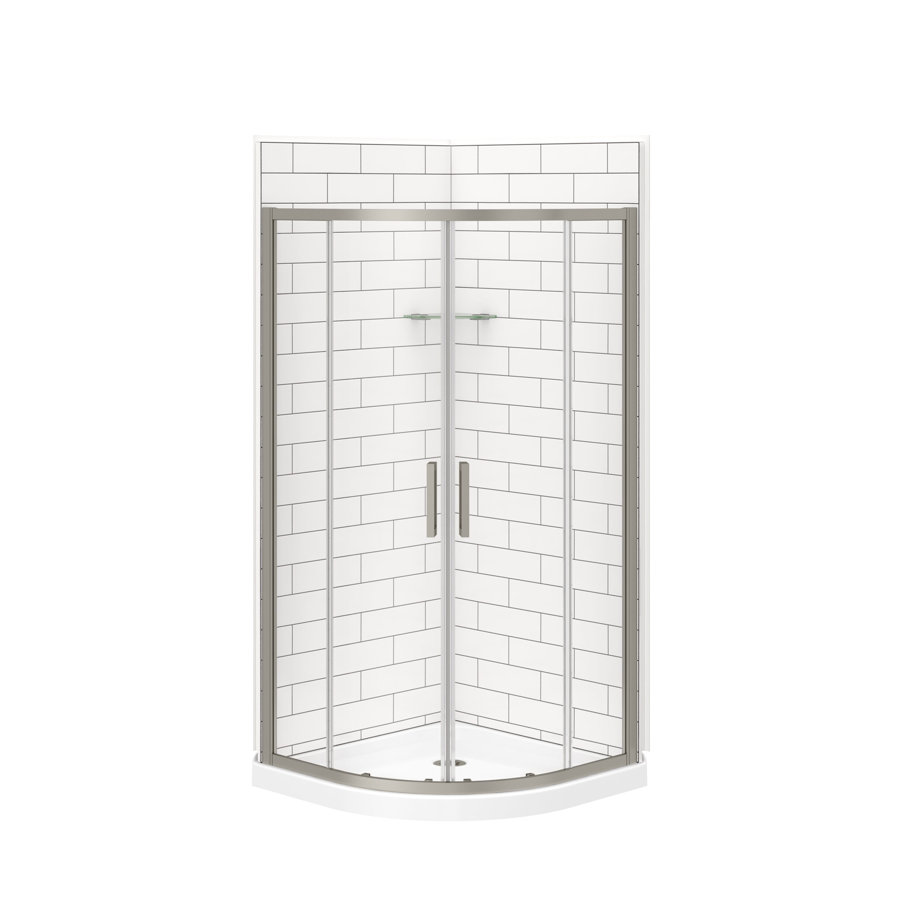 Panel de esquina de pared para ducha directo al montante Metro Tux de 2 piezas de MAAX Utile, de 35 pulg. de ancho x 1.13 pulg. de profundo x 80 pulg. de alto, 103388-301-526-000