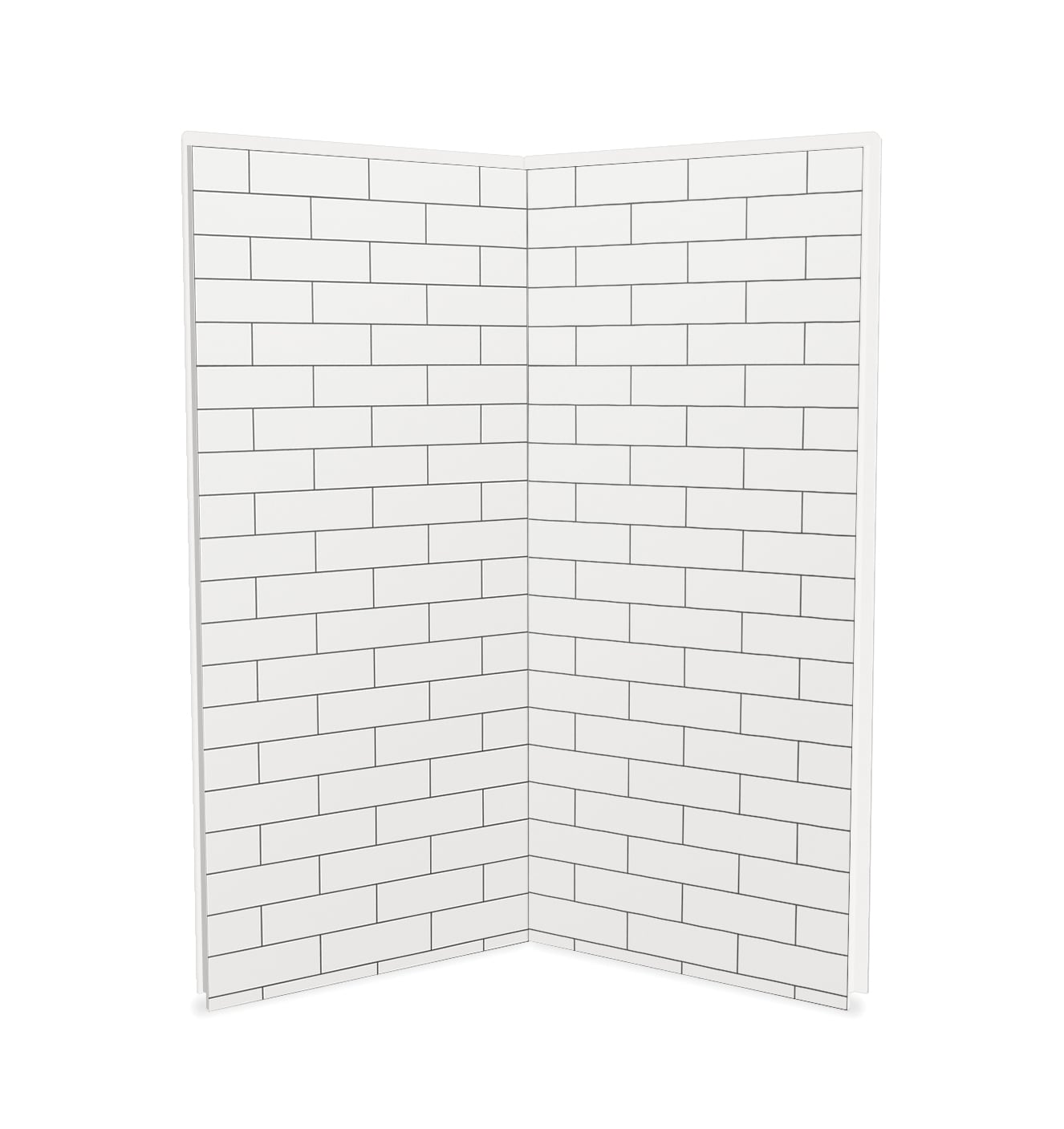 Panel de esquina de pared para ducha directo al montante Metro Tux de 2 piezas de MAAX Utile, de 35 pulg. de ancho x 1.13 pulg. de profundo x 80 pulg. de alto, 103388-301-526-000